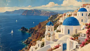 Greece wallpaper collection preview
