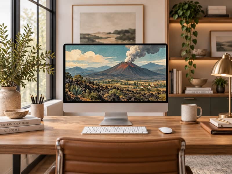 Mount Everest, Nepal/Tibet wallpaper shown on a desktop computer screen