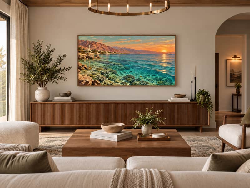 Great Barrier Reef, Queensland, Australia wallpaper shown as art on a Samsung Frame TV